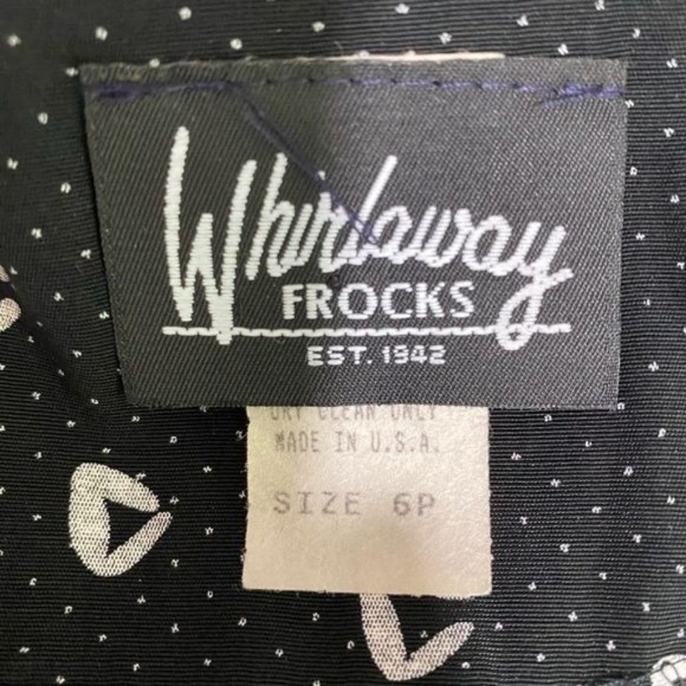 Vintage 70s 80s Whirlaway Frocks USA figure fitting dress button front size 6P - Picture 9 of 13